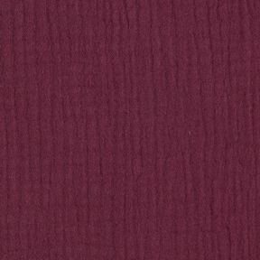 GOTS Třívrstvý bavlněný mušelín – merlot, 