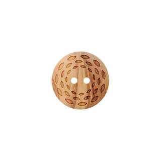 Dřevěný knoflík 2dírkový  – béžová, 