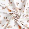 Bio bavlněný žerzej Akvarel lesní zvířata – vlněná bílá,  thumbnail number 3