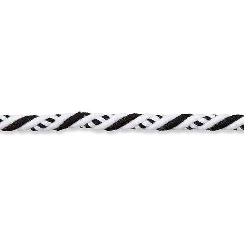 Šňůrka Námořnický styl [8mm] – bílá/černá,  image number 2