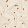 Žebrovaný žerzej Rozptýlená srdce | Poppy Fabrics – světle béžová/hnědá,  thumbnail number 2