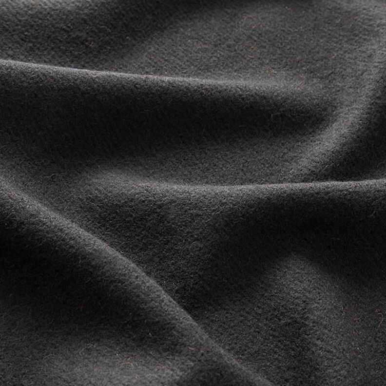 Látka na kabát Směs vlny Uni – černá,  image number 2