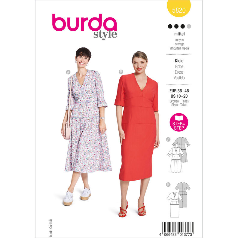 Šaty | Burda 5820 | 36-46, image number 1
