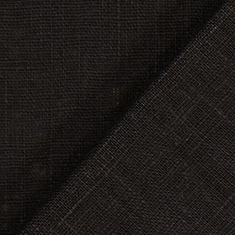 Lněná látka Ramie mix medium – černá, image number 4