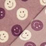 Plyš teddy Smajlíci | Poppy Fabrics – tmavě starorůžová/vlněná bílá,  thumbnail number 4