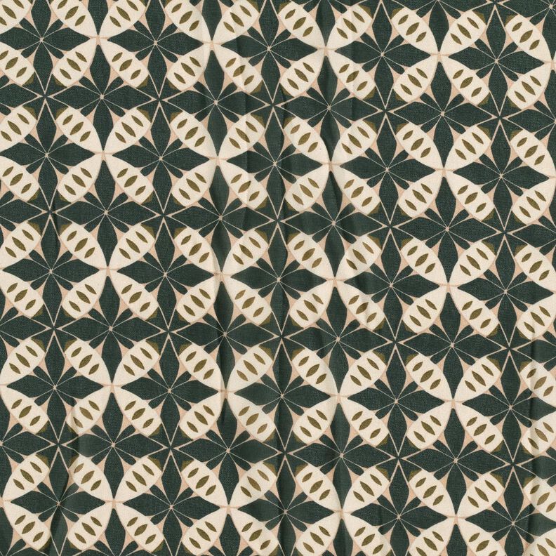 Šifon kruhy a diamanty – černá/vlněná bílá,  image number 1