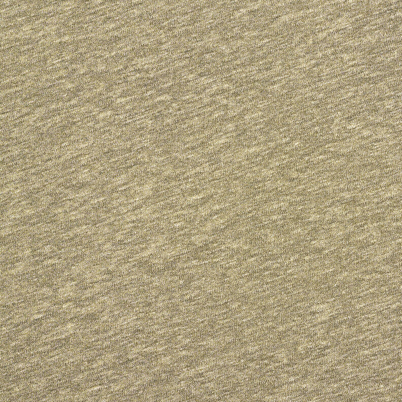 Lněný žerzej třpytivý melanž – khaki/zlatá metalická,  image number 1