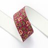 Gumová stuha Paisley [ 3,5 cm ] – malina/zelená,  thumbnail number 2