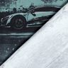 Bavlněný žerzej Závodní auto digitální potisk – černá/perlově šedá,  thumbnail number 4