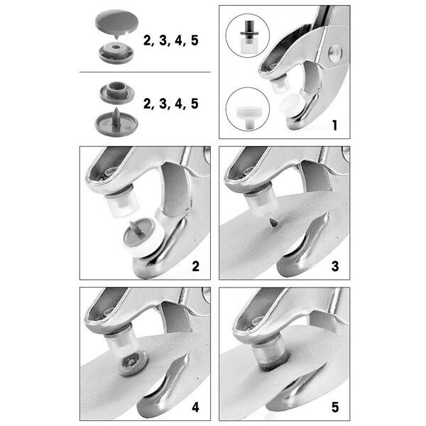 Patentky Color Snaps 29 – stříbrně šedá | Prym,  image number 4