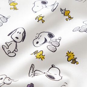 Bavlněný popelín, licenční látka, Snoopy & Woodstock | Peanuts ™ – bílá, 