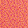Látka na plavky s leopardím vzorem – broskvově oranžová/výrazná jasně růžová,  thumbnail number 1