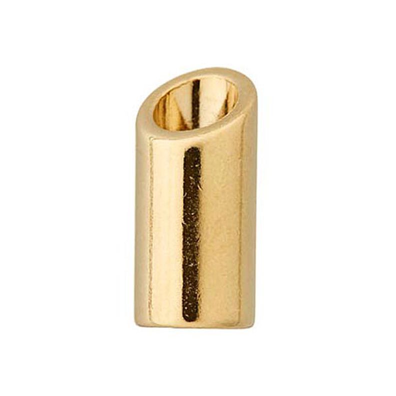 Koncovka na šňůrky [ Ø 5 mm ] – zlatá kovový,  image number 2