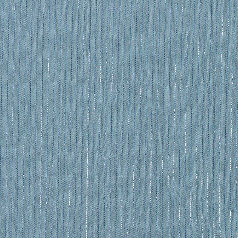 Bavlněný mušelín Třpytivé pruhy – holubí modrá,  image number 1