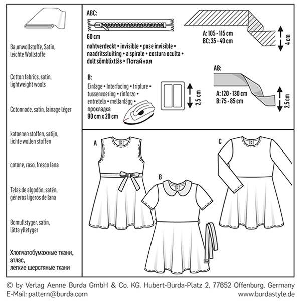 Dívčí šaty, Burda 9379,  image number 5