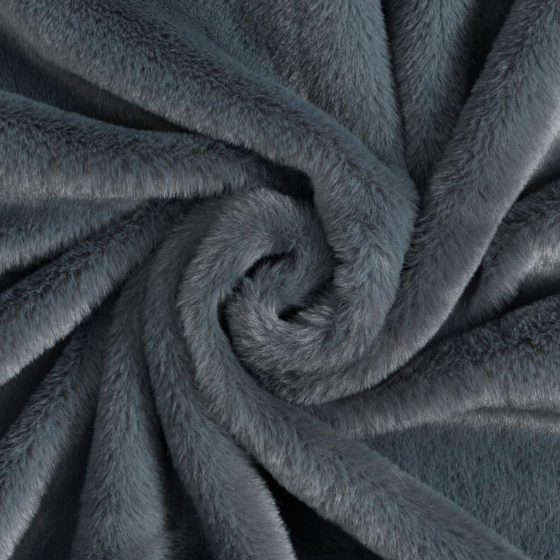 kvalitní jednobarevné umělé kožich – modrošedá,  image number 1