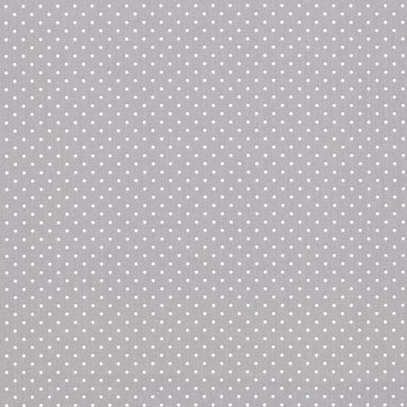 Bavlněný popelín Malé puntíky – šedá/bílá,  image number 1