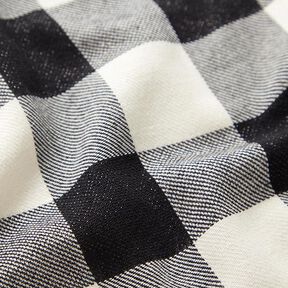 Bavlněná tkanina Lurexová kostka – černá/bílá, 