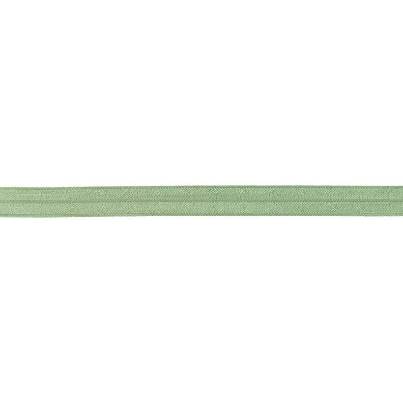 Elastická lemovací stuha lesklý [15 mm] – rákosove zelená,  image number 1