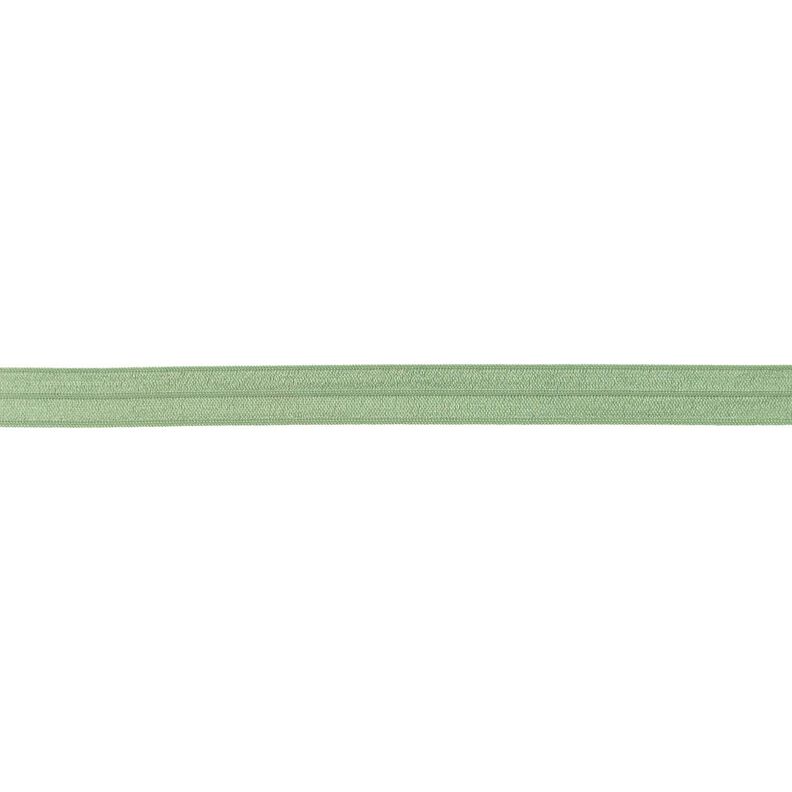 Elastická lemovací stuha  lesklý [15 mm] – rákosove zelená,  image number 1
