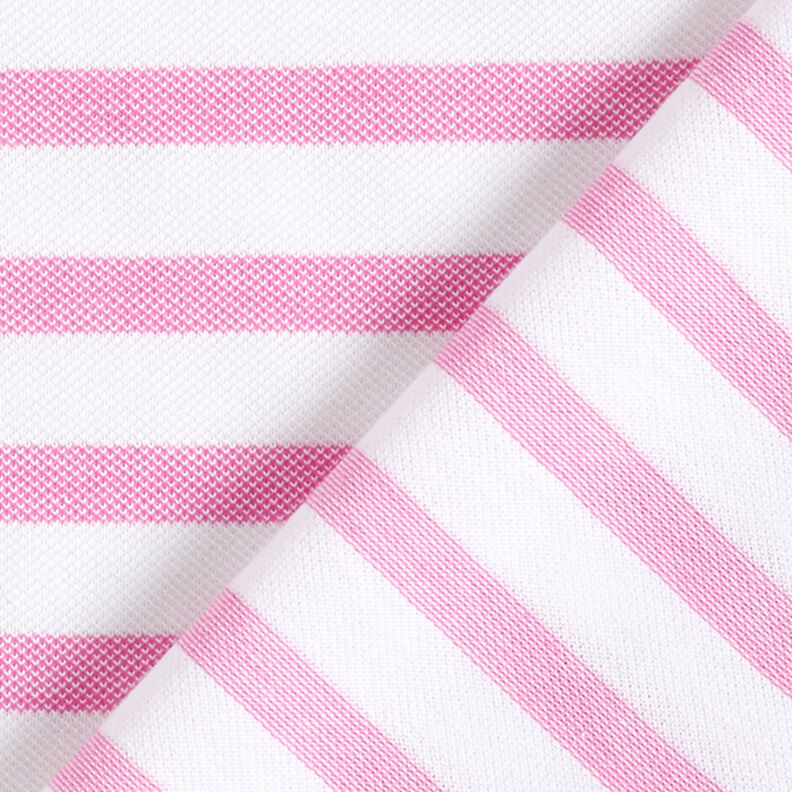 Piké žerzej Proužky – bílá/pink,  image number 4