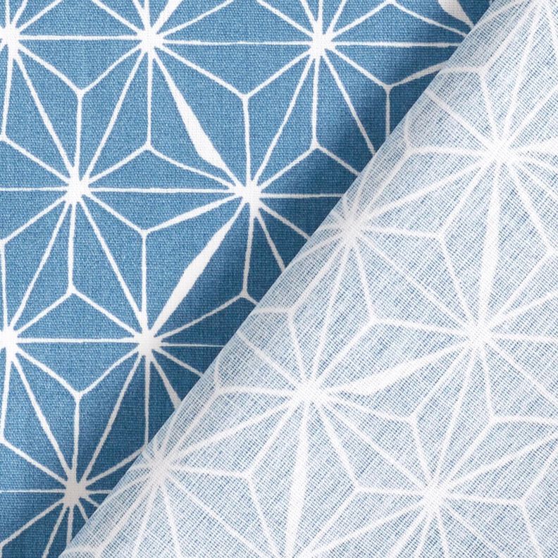 Povrstvená bavlna Grafické hvězdy – modrá/bílá,  image number 5