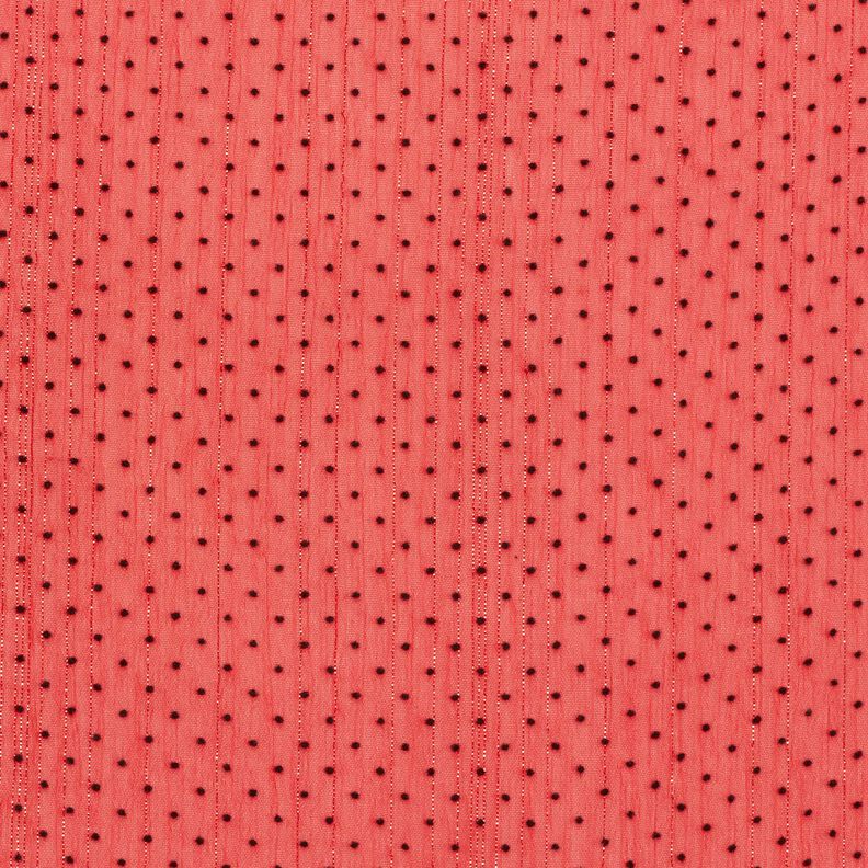 Třpitivý šifon proužky a tečky – červená, image number 1