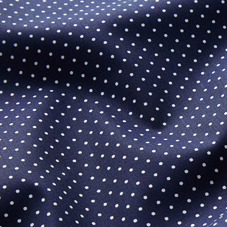 Povrstvená bavlna Malé puntíky – noční modrá,  image number 3