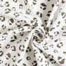 Mušelín / dvojitá mačkaná tkanina Velký leopardí vzor – slonová kost/tmavě šedá,  thumbnail number 3