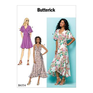 Zavinovací šaty, Butterick 6554 | 32 - 40, 