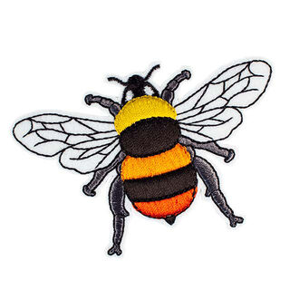 Aplikace  Včela [ 6 x 9,5 cm ] – černá/žlutá, 