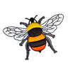 Aplikace  Včela [ 6 x 9,5 cm ] – černá/žlutá,  thumbnail number 1
