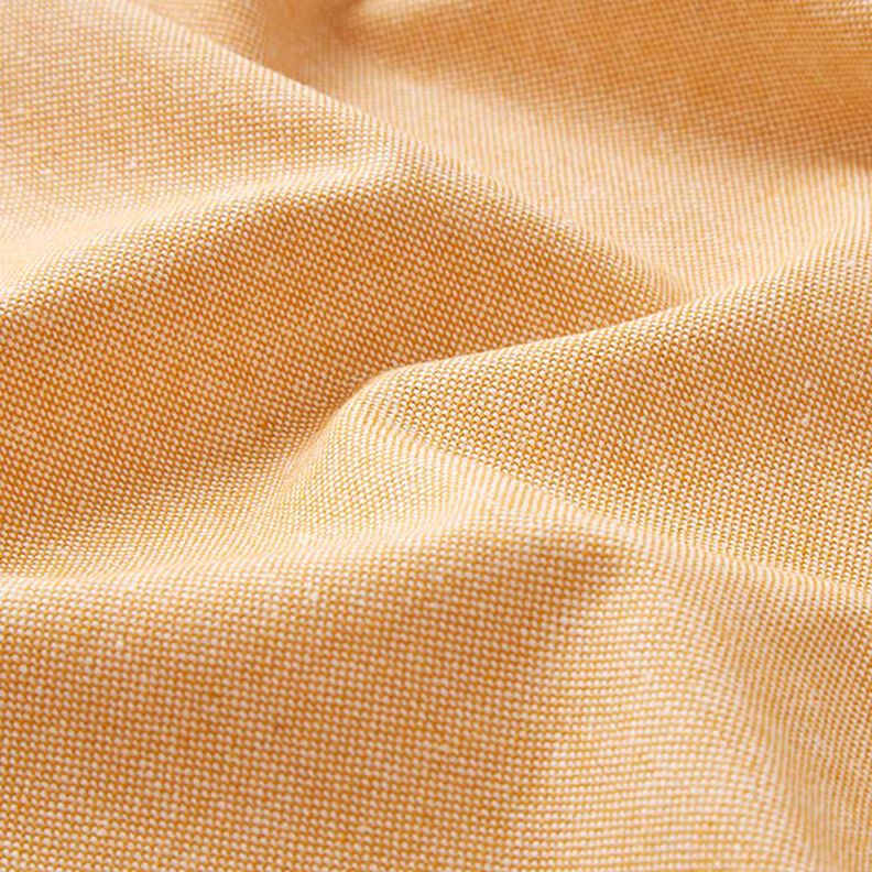 Dekorační látka polopanama šambré, recyklovaná – broskvově oranžová/přírodni,  image number 2