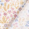 Povrstvená bavlna Barevná květinová louka – bílá/pastelově fialová,  thumbnail number 5