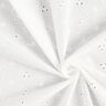 Bavlněná látka s očky květin s úponky – bílá,  thumbnail number 3