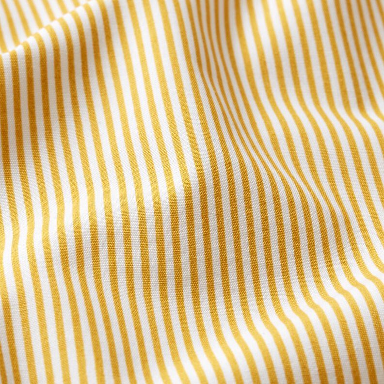 Bavlněný popelín Mini pruhy – kari žlutá/bílá,  image number 2