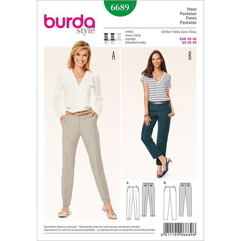 Kalhoty, Burda 6689,  image number 1