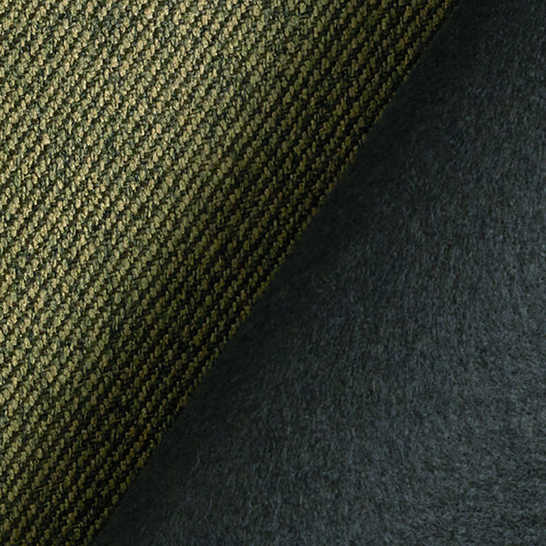 Čalounická látka Keprový vzhled – tmave olivová,  image number 3