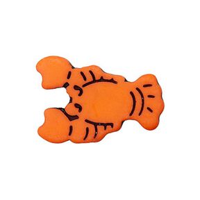 Polyesterový knoflík s očkem Humr  - oranžová, 
