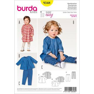 Šaty pro miminka | halenka | kalhotky, Burda 9348 | 68 - 98, 