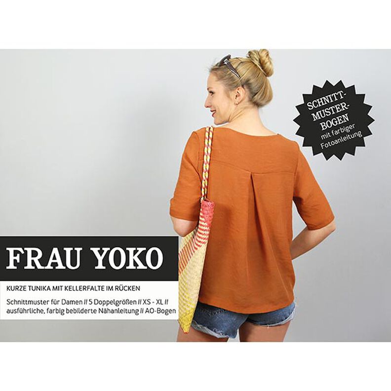 WOMAN YOKO – krátká tunika s protizáhybem na zádech, Studio Schnittreif  | XS -  XXL,  image number 1