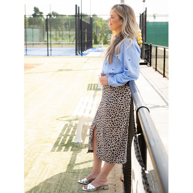 Směs vizkózy a lnu Leopardí vzor | Poppy Fabrics – vlněná bílá/černá,  image number 6