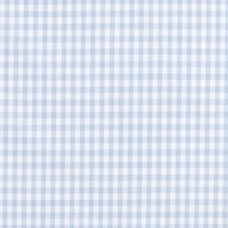 Bavlněná látka Vichy károvaná 0,5 cm – světle džínová modrá/bílá, image number 1