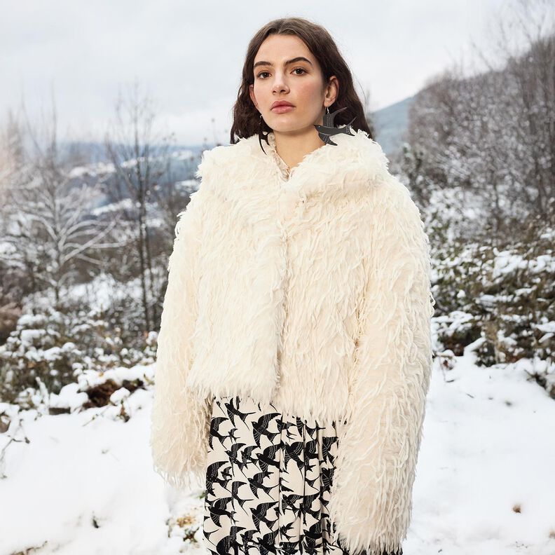 Umělá kožešina Jednobarevná péřová tkanina | Katia Fabrics – bílá, image number 6