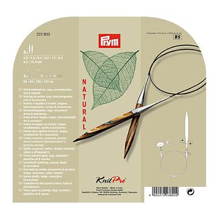 Sada kulatých pletacích jehlic Natural, 12 ks [4,0 – 10,0] | Prym, 