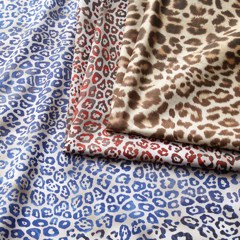 GOTS Bavlněný batist Leopardí vzor | TCC x LOOKS by Wolfgang Joop – světle béžová/tmavě hnědá,  image number 6