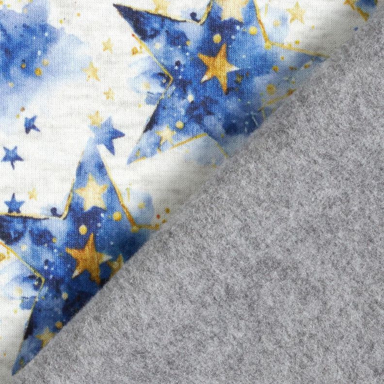 Alpenfleece Akvarelové hvězdy – přírodni/indigová,  image number 4