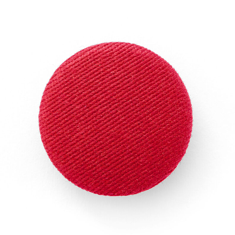 Potažený knoflík, Bavlněný kepr stretch – chili,  image number 1