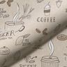 Dekorační látka polopanama Káva, čaj a koláč – přírodni,  thumbnail number 2