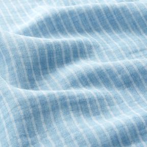 Mušelín / dvojitá mačkaná tkanina barevné pruhy příze | Poppy Fabrics – brilantní modrá/bílá, 